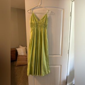 Zara green small poplin dress
